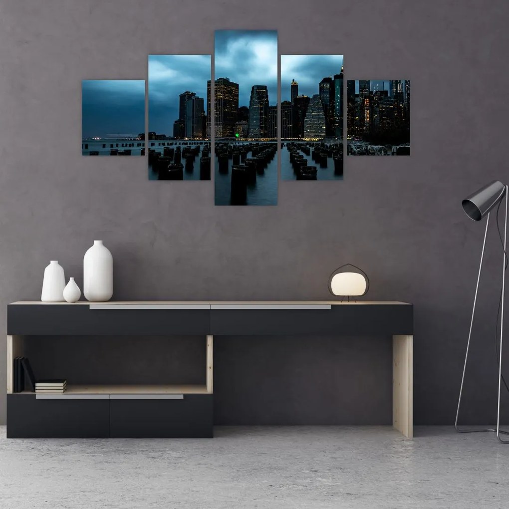 Obraz - Pohľad na mrakodrapy New Yorku (125x70 cm), 40 ďalších rozmerov