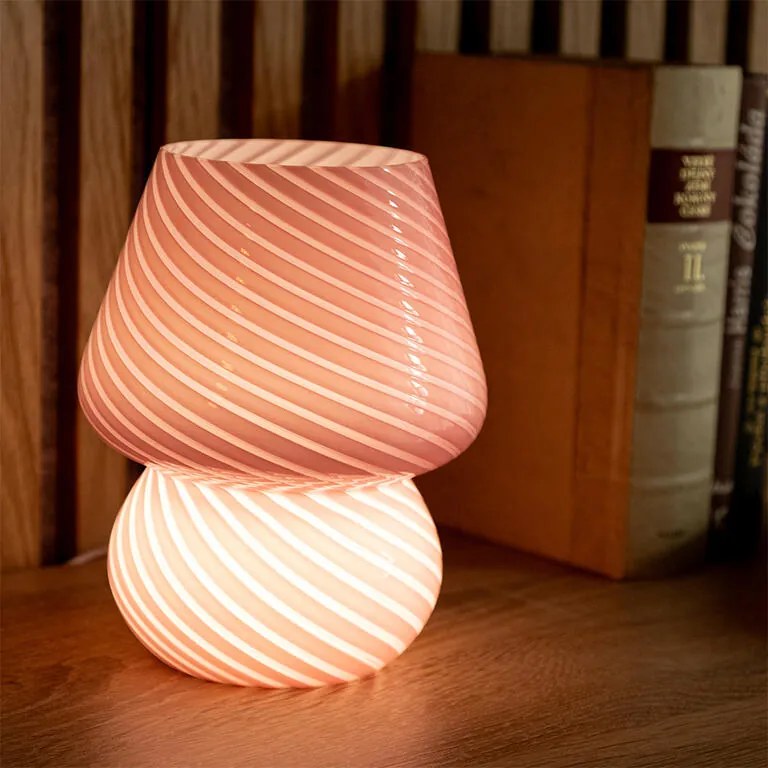 LED stolná lampička ružová