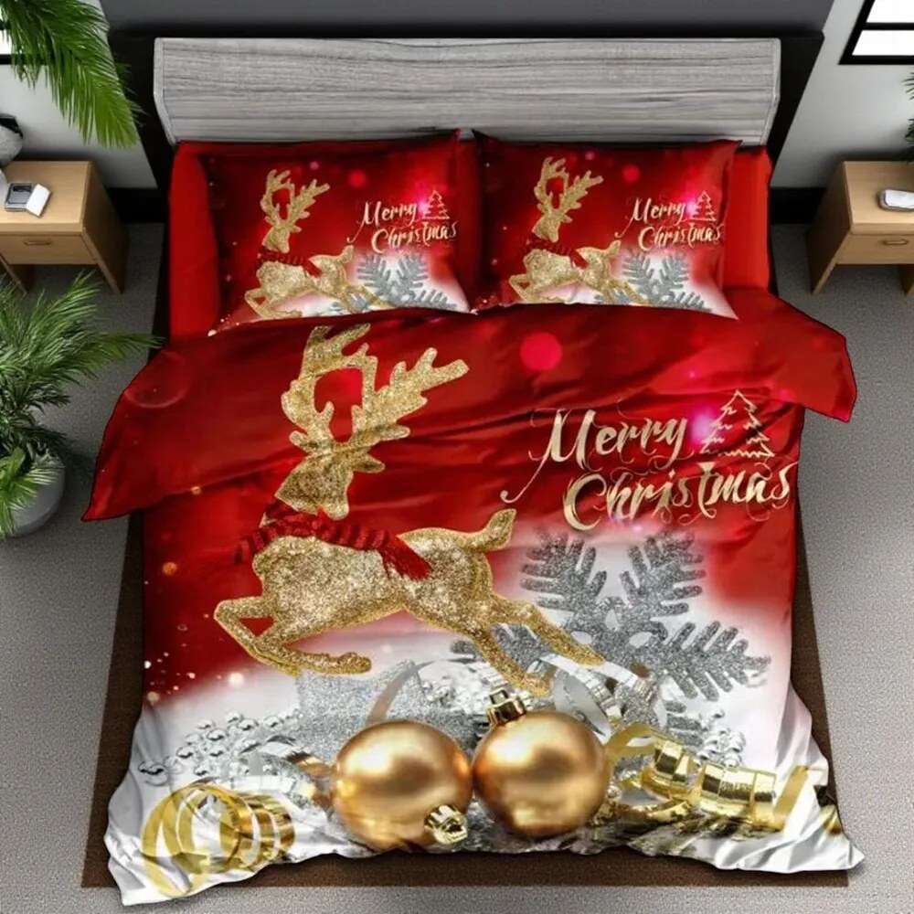 Obliečky NADELLE REINDEER 3-dielna sada 140x200 cm