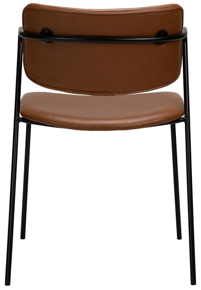 Hnedá stolička z imitácii kože DAN-FORM Denmark Zed
