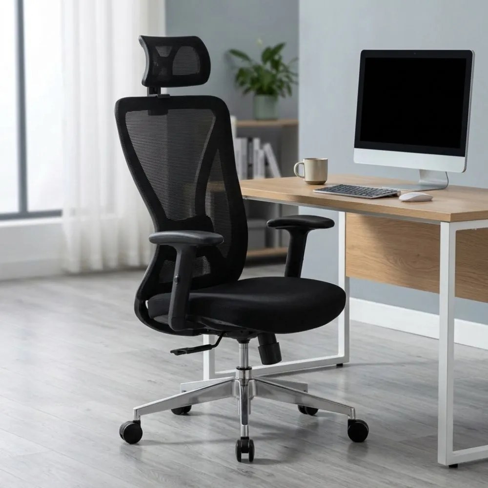 Kancelárska ergonomická stolička Neoseat NICOLE — čierna, nosnosť 150 kg