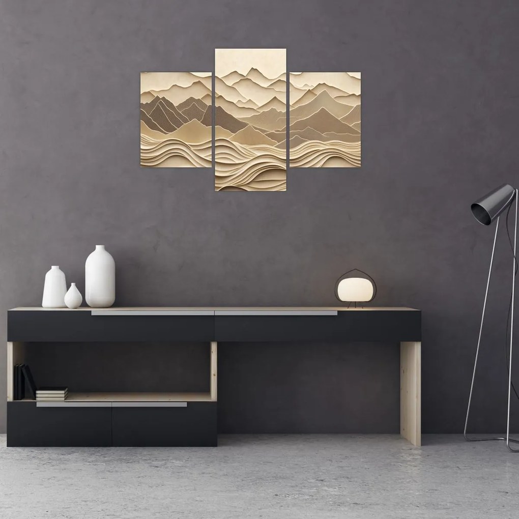 Obraz - 3D línia hôr (90x60 cm)