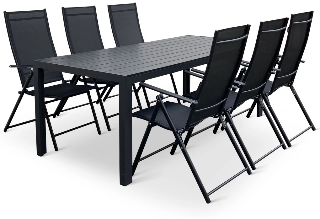 Záhradný jedálenský set Viking XL + 6x kovová stolička Pia