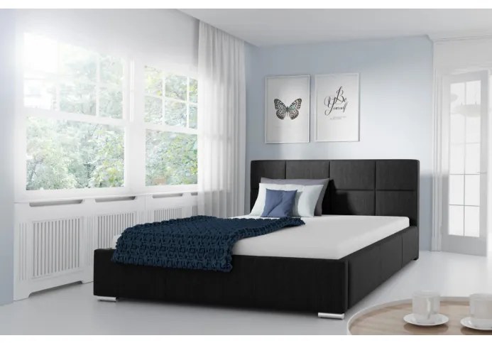 Jednoduchá posteľ Marion 200x200, čierna
