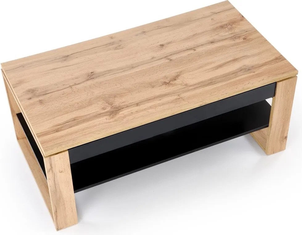 Konferenční stolek Betty s výklopnou deskou dub artisan/černý