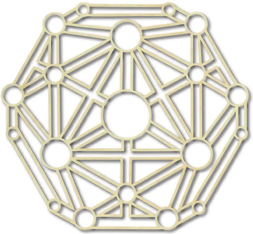 SENTOP | Geometrický obraz na stenu vyrezávaný z drevenej preglejky I SENTOP PR0330