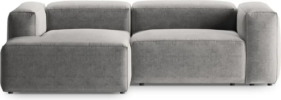 Svetlosivá rohová pohovka (ľavý roh/s leňoškou) Bergamo – Cosmopolitan Design