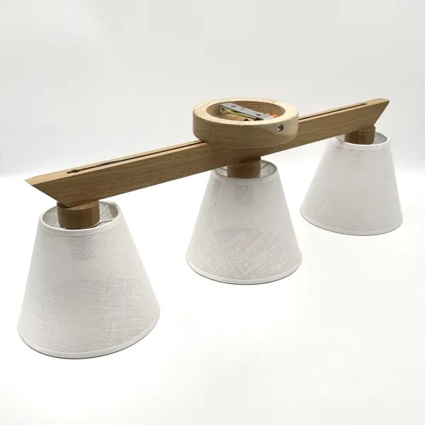 Brilagi - LED  Prisadený luster ANTHONY 3xE14/40W/230V dub/biela