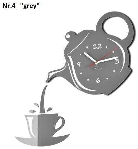 Nástenné hodiny do kuchyne s tichým chodom fialová