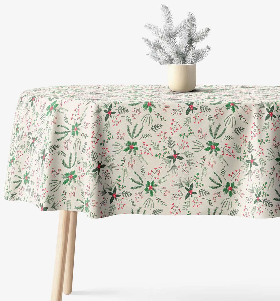 Goldea oválny obrus valencia - lesné vetvičky 140 x 200 cm