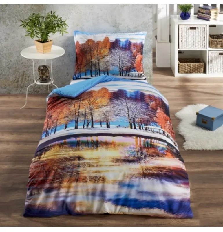 3D obliečky bavlnené Skylar EMI, Štandardný set jednolôžko obsahuje 1x 140x200 + 1x 70x90