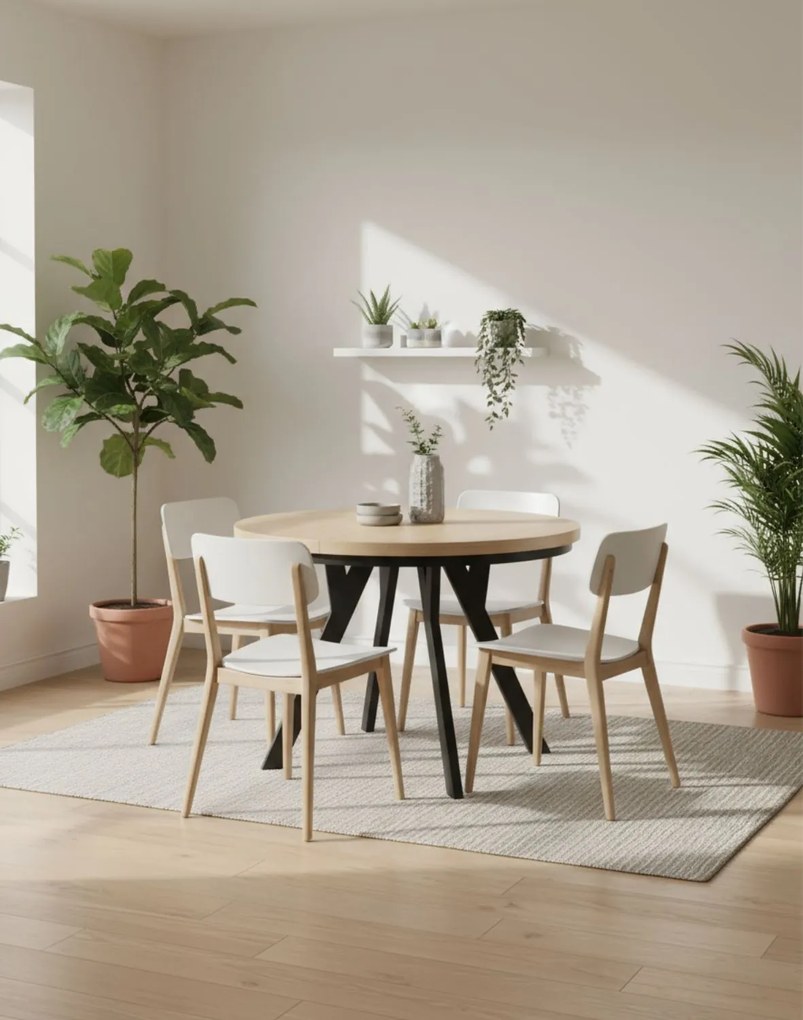 Rozkladací jedálenský stôl Torino 90-190x90 cm, dub prírodný