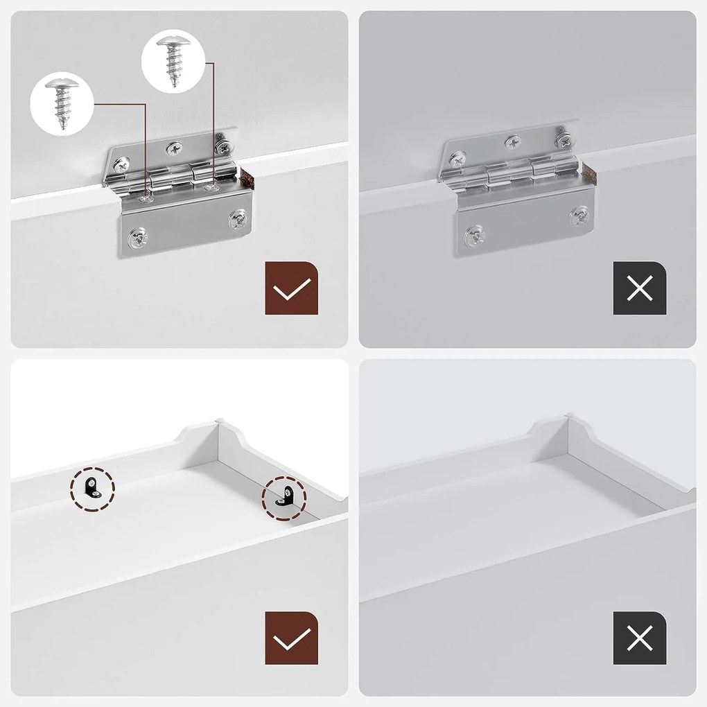 Komoda s úložným priestorom Vasagle Minimal biela
