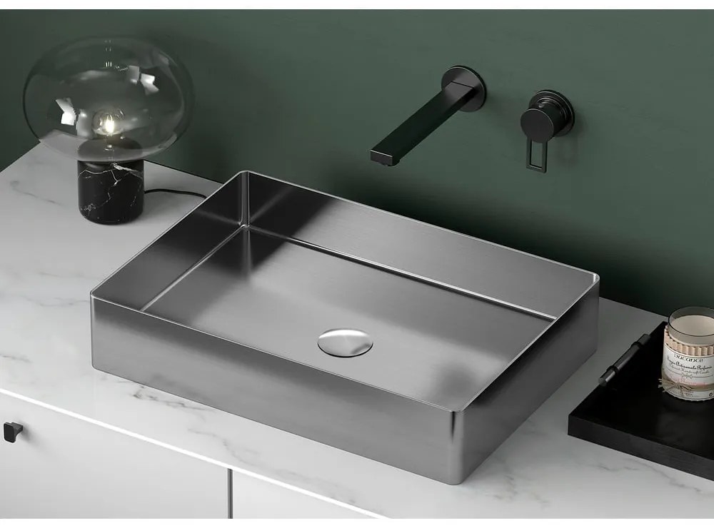 Antikoro umývadlo v striebornej farbe 50x35 cm Aurum – Sapho