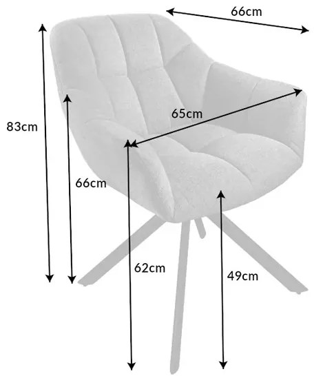 Papillon v hnedom odtieni otočná stolička