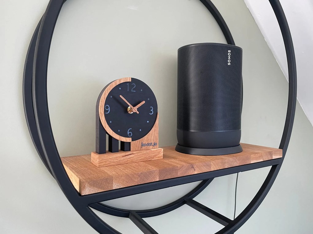 Dekorstudio Drevené stolové hodiny Black Oak