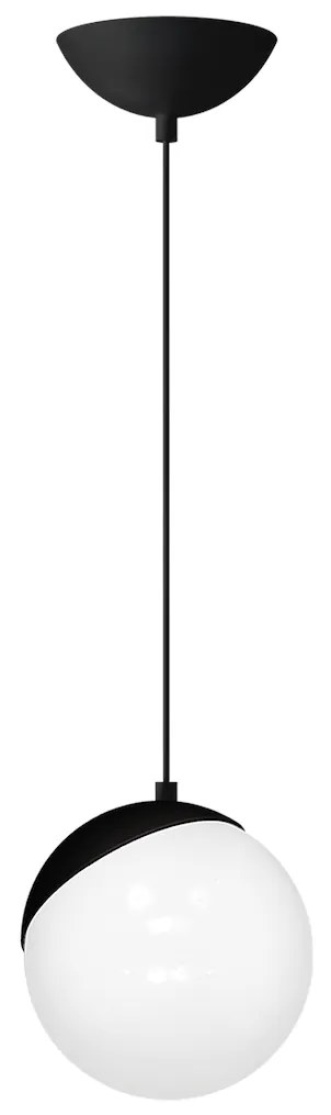 Závesné svietidlo Sfera, 1x biele sklenené tienidlo, b