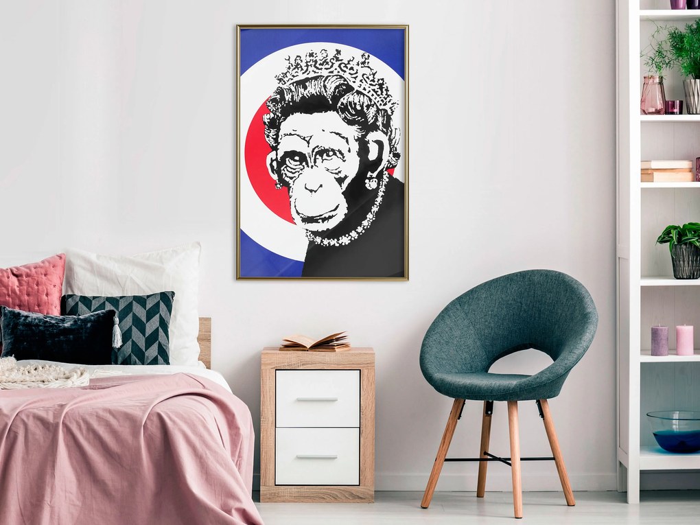 Artgeist Plagát - Queen of Monkeys [Poster] Veľkosť: 20x30, Verzia: Zlatý rám