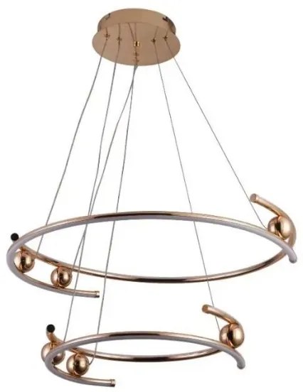 LED Stmievateľný luster na lanku LED/80W/230V 3000-6500K + diaľkové ovládanie