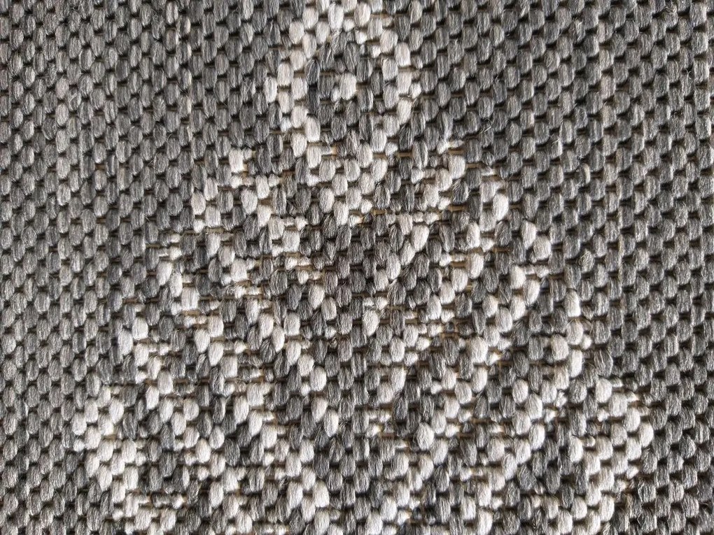 DY Obojstranný sivý koberec s geometrickým vzorom Zara 13 Rozmer: 80x150 cm