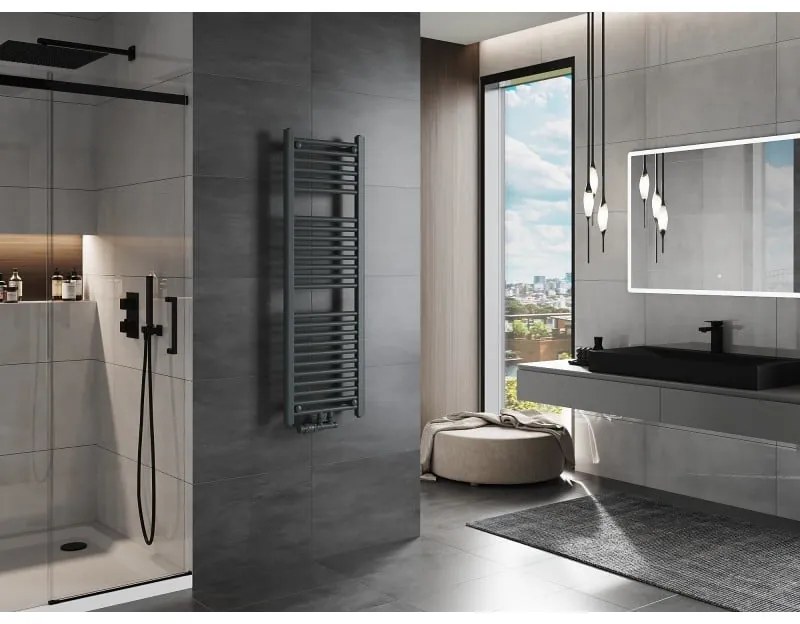 Mexen Mars, vykurovacie teleso 1200x400 mm, 439 W, antracitová, W110-1200-400-00-66