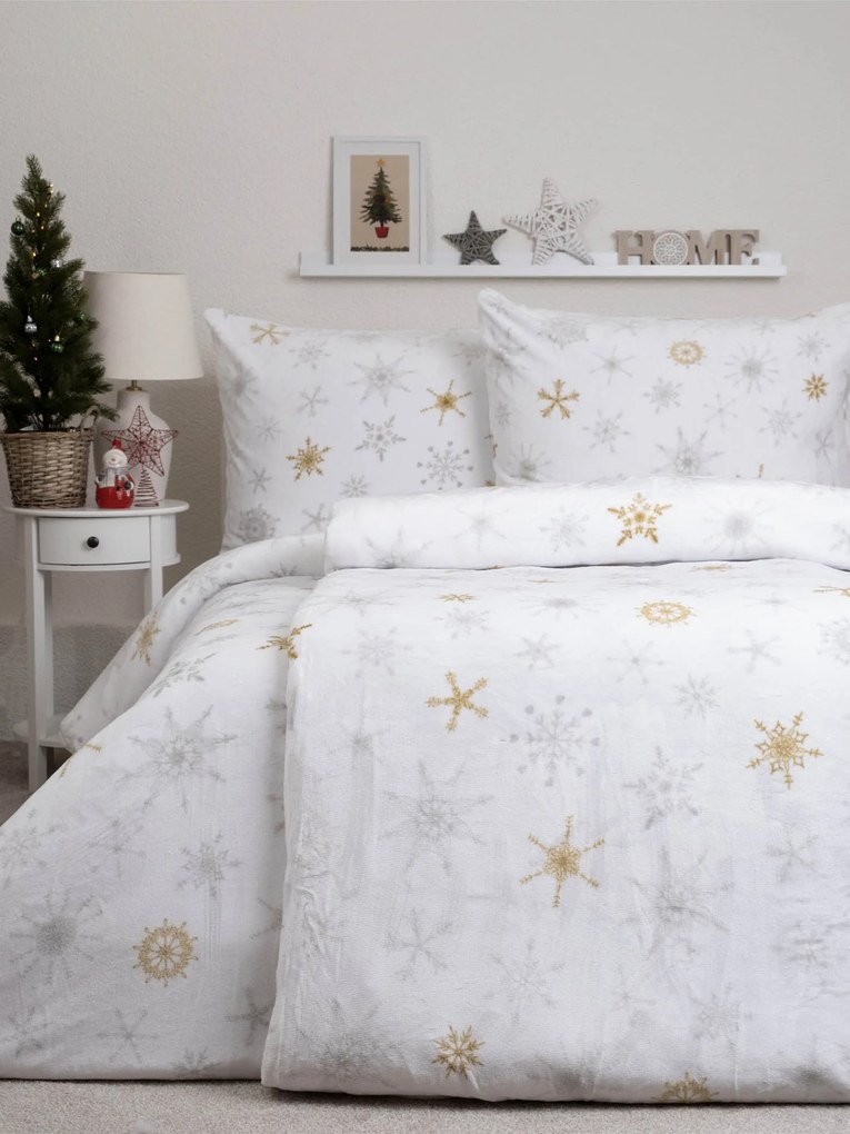 Predĺžené obliečky mikroplyš Exclusive – Frozen biele