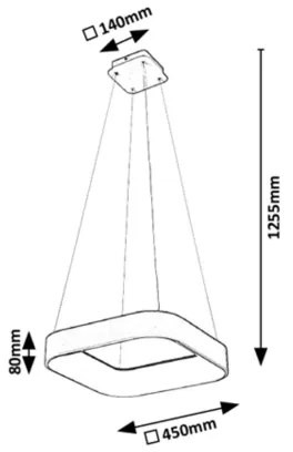 Rabalux - LED Stmievateľný luster na lanku LED/28W/230V hranatý 3000-6000K + DO