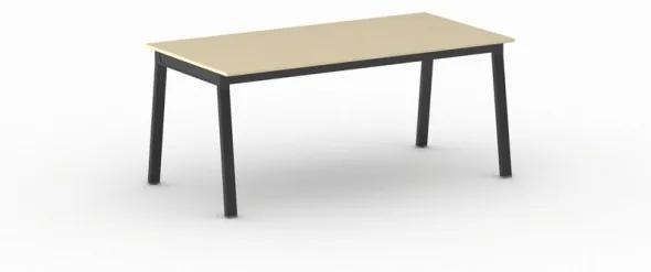 Kancelársky pracovný stôl PRIMO BASIC, čierna podnož, 1800 x 900 mm, breza