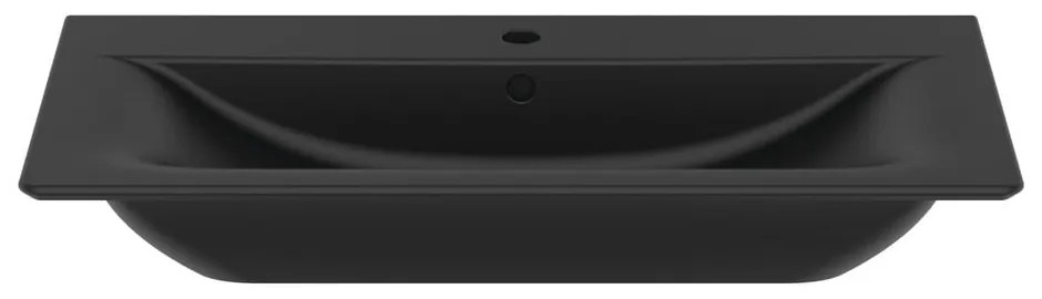 Matne čierne keramické umývadlo 84x46 cm Silk Black – Ideal Standard