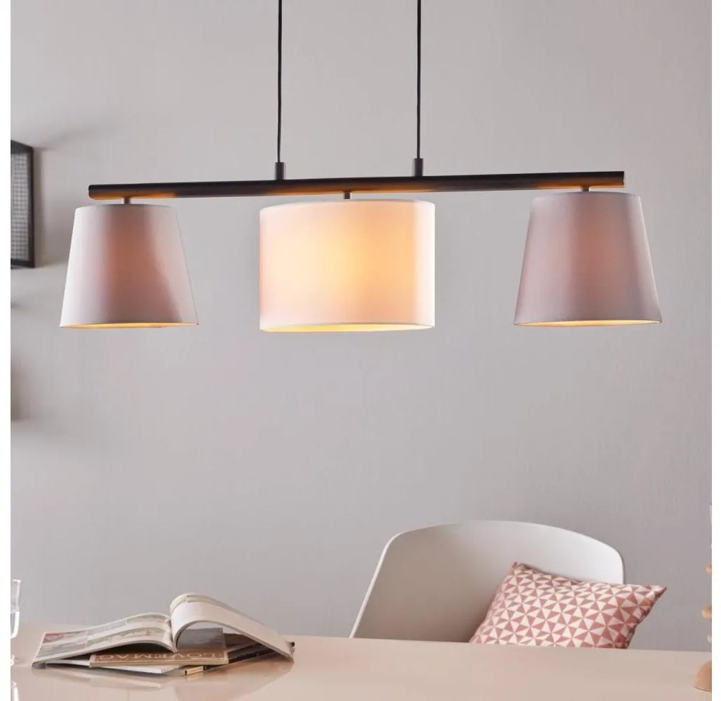 Eglo 55207 - Luster na lanku ALMEIDA 3xE14/25W/230V šedá