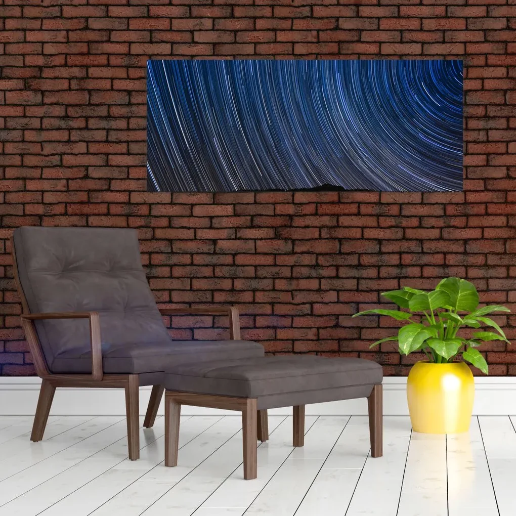 Obraz nočných hviezd a oblohy (120x50 cm)