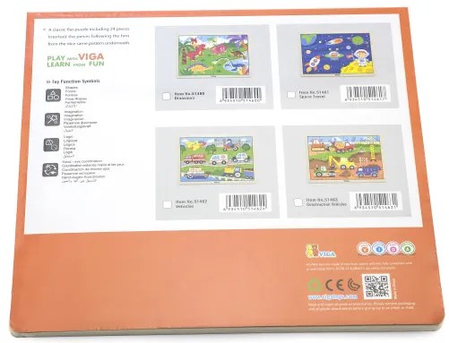 Puzzle na podstavci Viga 51462 24 dielikov - vozidlá v meste