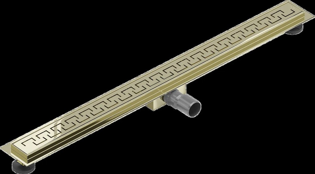 Mexen Flat M15 nerezový sprchový žľab 80 cm, zlatá, 1524080-15