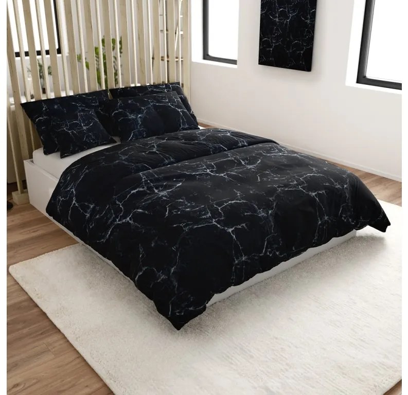 Obliečky z mikrovlákna TEMPESTA čierne Rozmer obliečky: 2 ks 70 x 90 cm | 200 x 220 cm