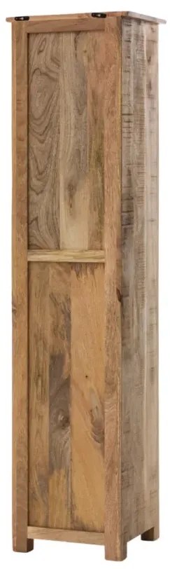 furniture-nabytek.cz - Masivní koupelnová vysoká skříňka Pune z mangového dřeva, lakovaná, vícebarevná – 43×35×180 cm