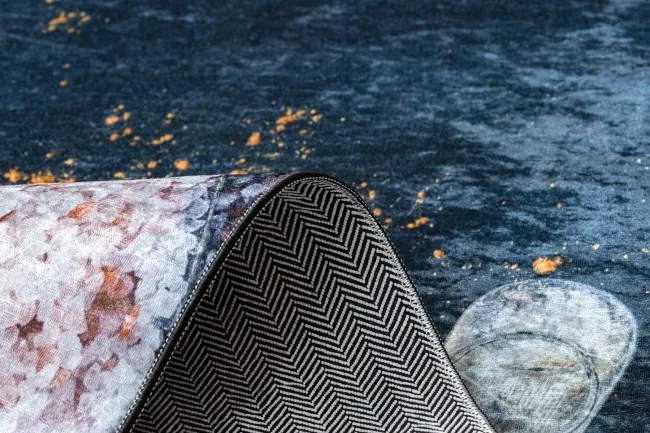 Protišmykový koberec / behúň ANDRE 9002 modrý / terakota