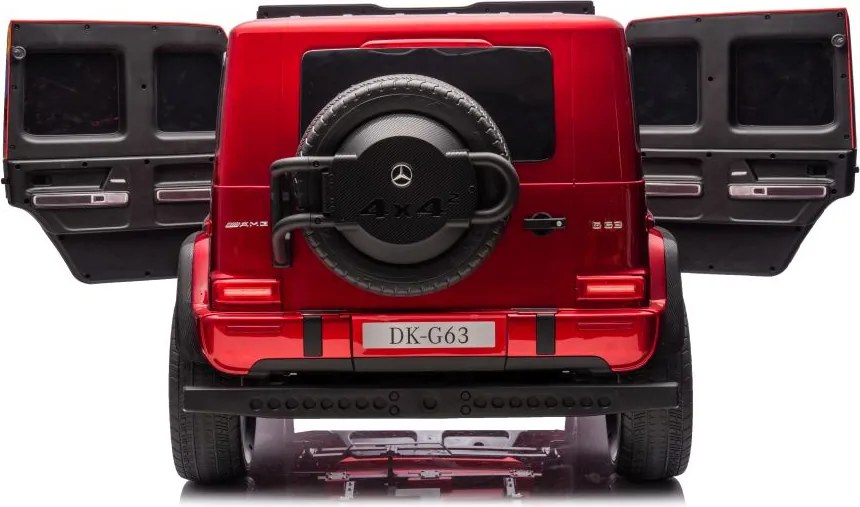 LEAN CARS Elektrické autíčko Mercedes G63 XXL červené lakované 4x4 24V