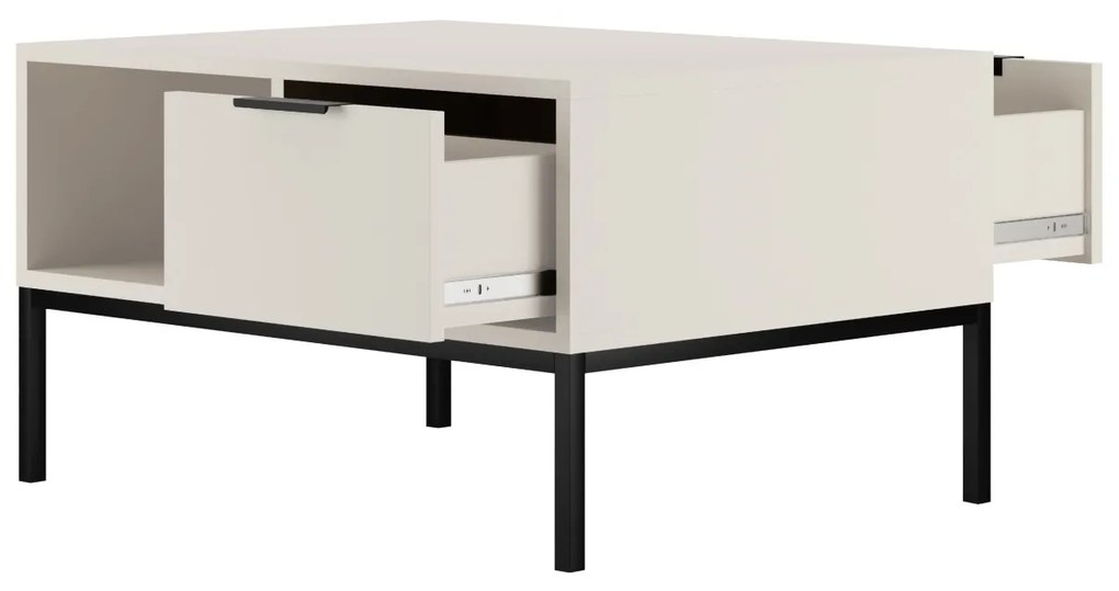 Konferenční stolek Austin 80 cm černý/bílý