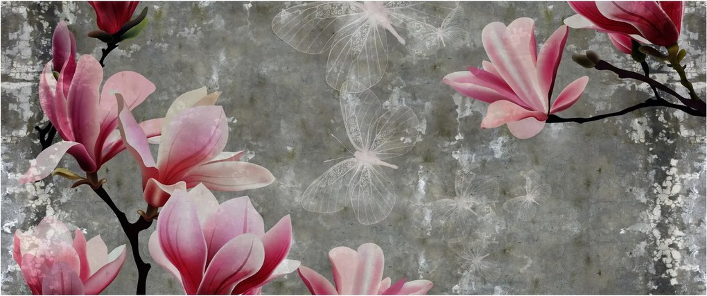 Obraz s kvetmi (120x50 cm)
