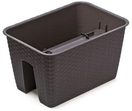 Truhlík na zábradlie Ratona antracit 40 cm