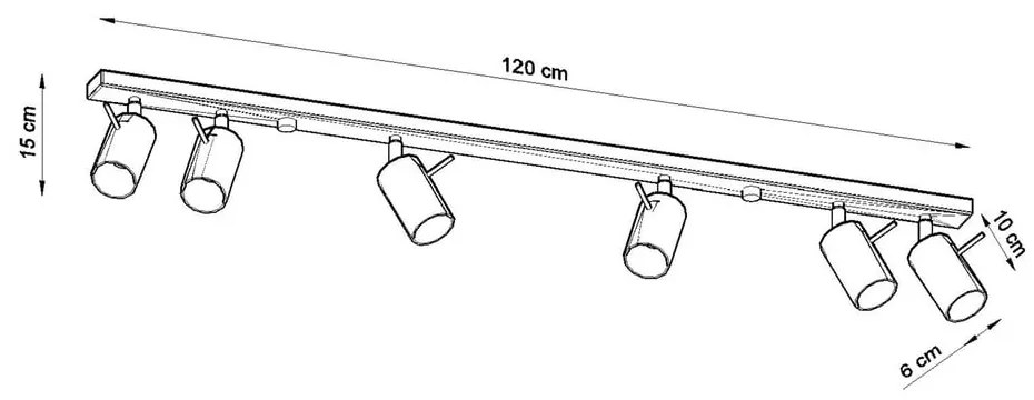 Biele stropné svietidlo Nice Lamps Etna 6L