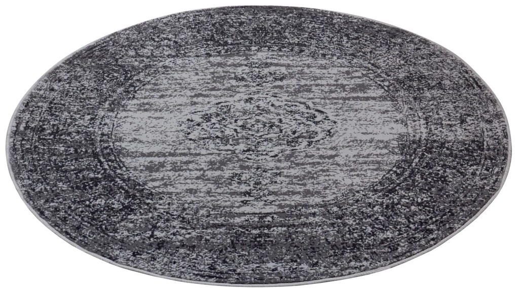 Hanse Home, Kusový koberec Gloria 105520 Mouse kruh, 160x160 (priemer) kruh, šedá, chodba / predsieň