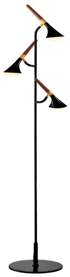 ELMARK LED stojanová lampa DUNCAN 15W 3000K čierny/drevo