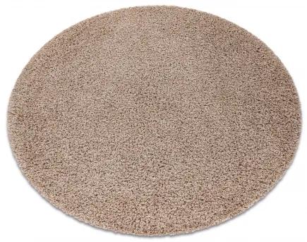 Okrúhly koberec SOFFI shaggy 5cm béžová Veľkosť: kruh 160 cm