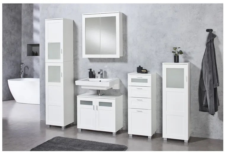 Livarno home Kúpeľňová skrinka Basel + Skrinka so zrkadlom Basel  (800008684)