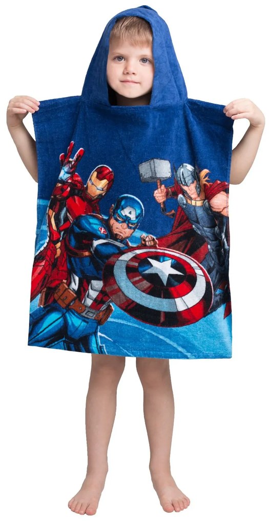 Jerry Fabrics Detské pončo 50x115 cm - Avengers "Hero"