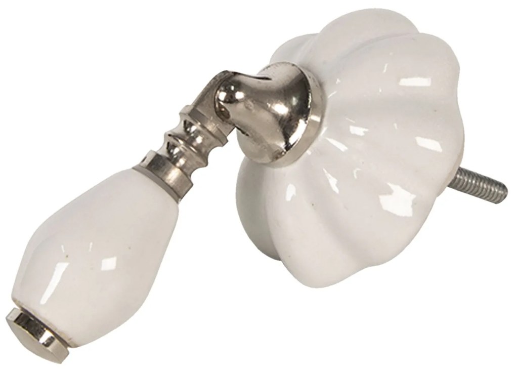 Keramická knopka v tvare kvetiny s úchytom - 5 * 4 * 8 cm