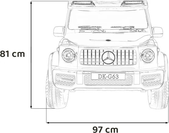Elektrické autíčko Mercedes Benz G63 AMG XXL červené