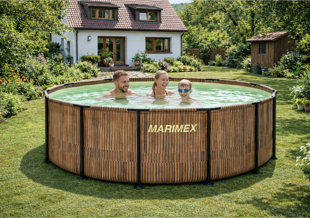 Marimex | Bazén Marimex Florida 3,66x0,99 m so zabudovaným skimmerom - motív TEAK | 10340285