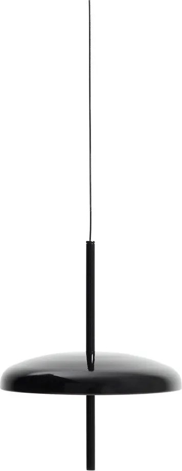 Čierne LED stmievateľné závesné svetlo s kovovým tienidlom Porte – Kave Home